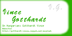 vince gotthardt business card